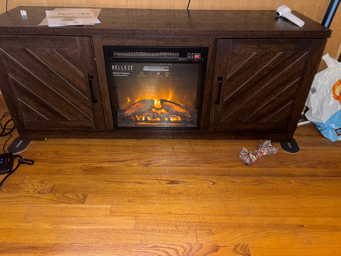 Customer photo review of Hilo 58" Rustic Fireplace TV Stand