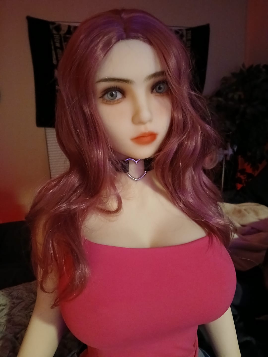 Customer photo review of US Stock - Jacintha 160cm #58 B-cup Sex Doll Red Hair Jelly Breasts Realistic Love Doll