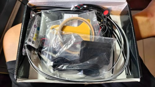 Customer photo review of 18 / 22 In 1 Streamer Car Ambient Lights RGB 213 64 Color LED Interior Rainbow Acrylic Strip Symphony Remote Atmosphere Lamp Kit