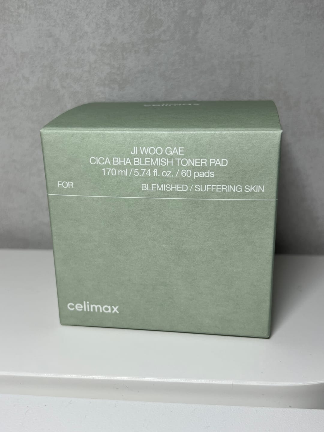 Customer photo review of Pīlinga spilventiņi iekaisumu novēršanai problemātiskai ādai Celimax Ji Woo Gae Cica BHA Blemish Toner Pad