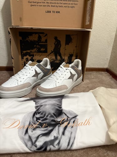 Customer photo review of David v. Goliath Premium T-Shirt