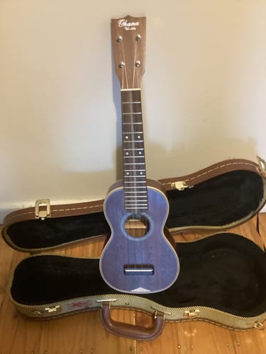 Customer photo review of Ohana SK-39 Soprano Solid Mahogany ukulele in the Martin Model 3M Style.