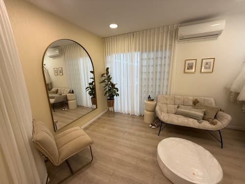 Customer photo review of מראה חצי אובלית לפי מידה