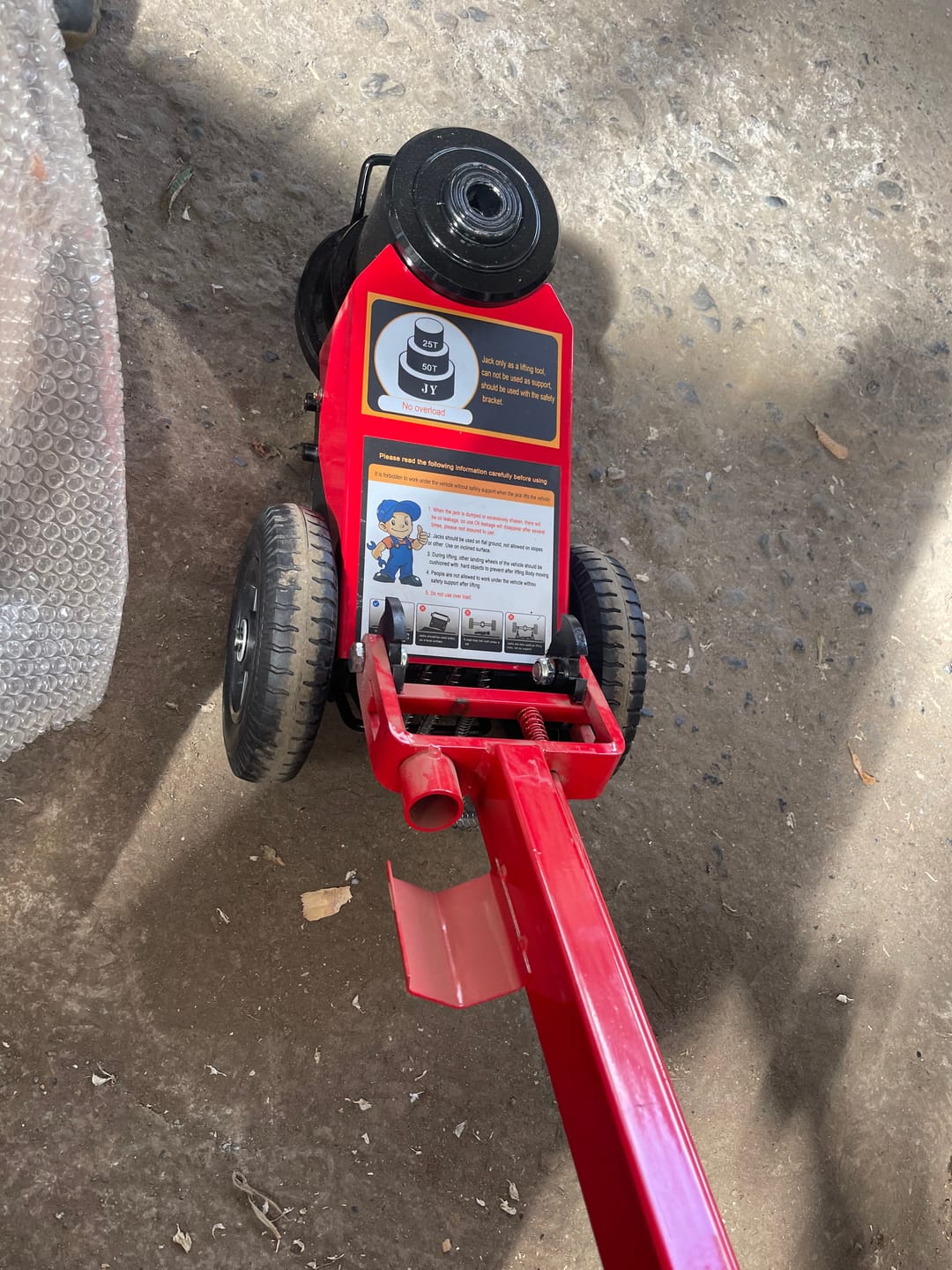 Customer photo review of Pack de Gatas Neumáticas 3Ton + 25/50 Ton
