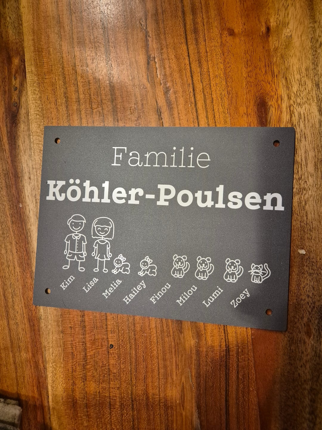 Customer photo review of Strichmännchenfamilie - Eingangs-Türschild