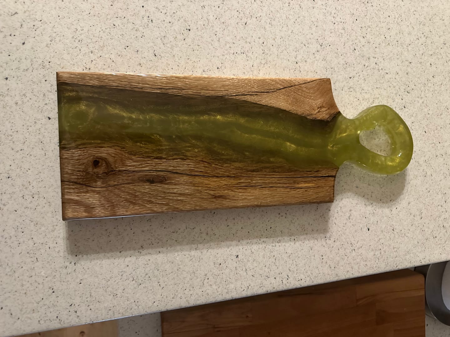 Customer photo review of 18x6.5x1" Small Organic Handle Charcuterie Board Silicone Mold