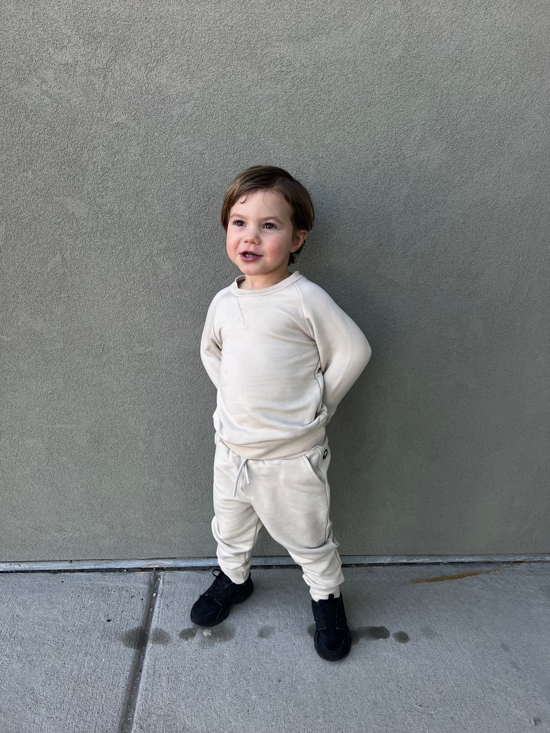 Customer photo review of Onesie Sweatshirt Top & Bottom Set