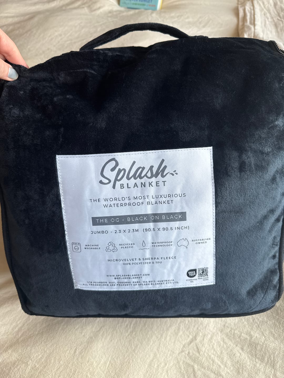Customer photo review of Waterproof Splash Blanket™ - Black on Black The OG
