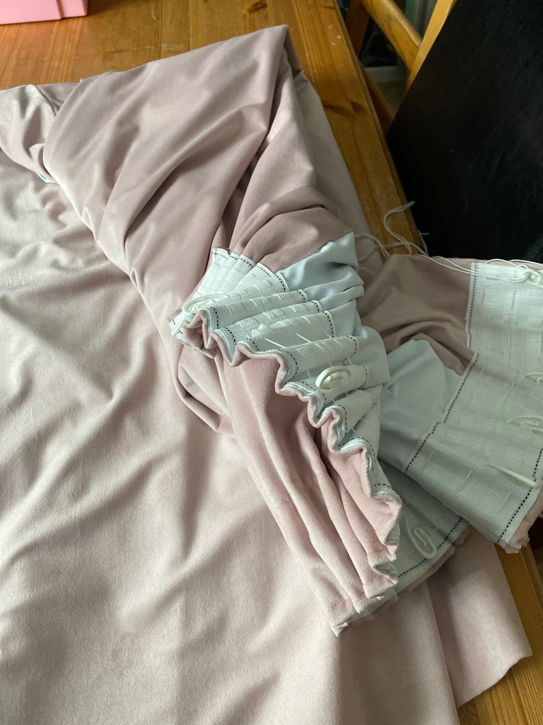 Customer photo review of Curtain Tape - White - 5 Metre Pre-cut