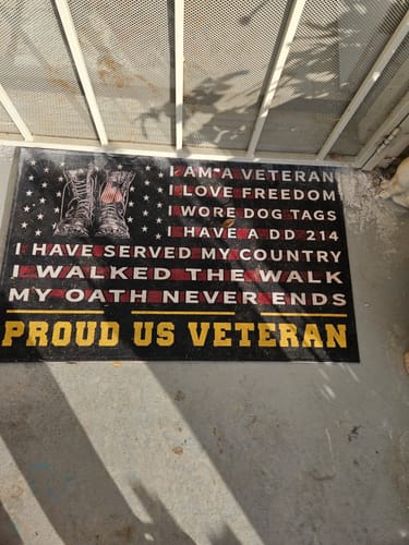 Customer photo review of Door Mat for a Veteran - Pride