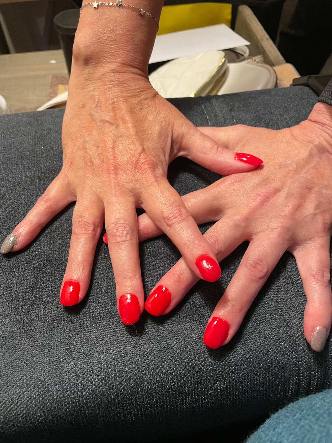 Customer photo review of Rose Red Dipping Powder