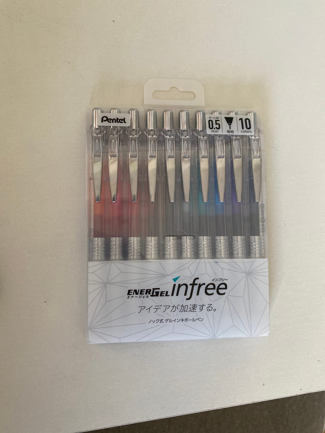 Customer photo review of Pentel - Set 10 Lápices Gel Energel InFree 0,5 mm