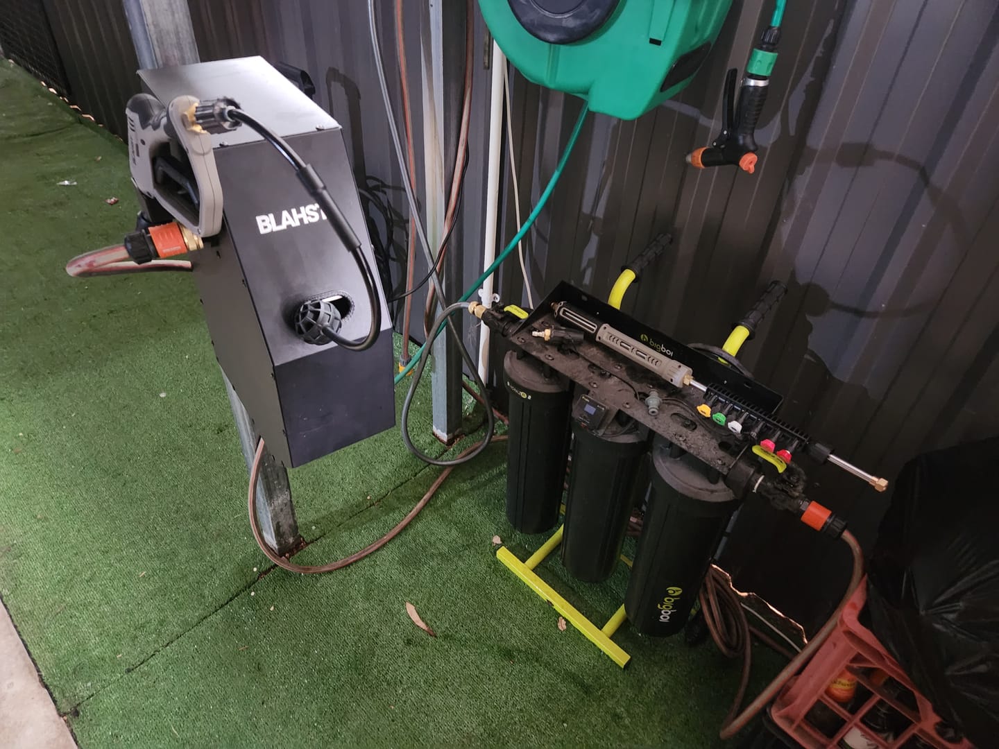 Customer photo review of R18 Wall-Mounted Pressure Washer