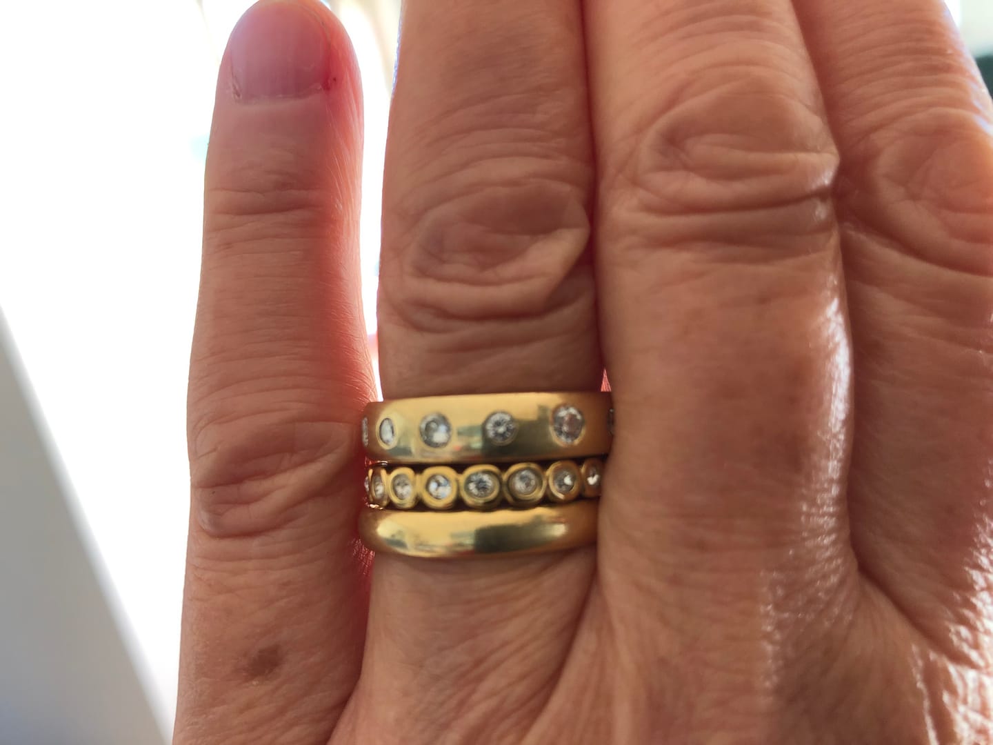 Customer photo review of Bezel Tennis Ring
