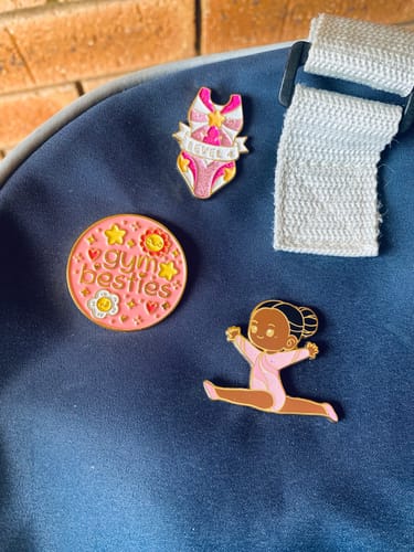Customer photo review of Gym Besties Pin