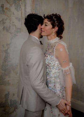 Customer photo review of BESS - White Baroque Pearls Drop Earrings