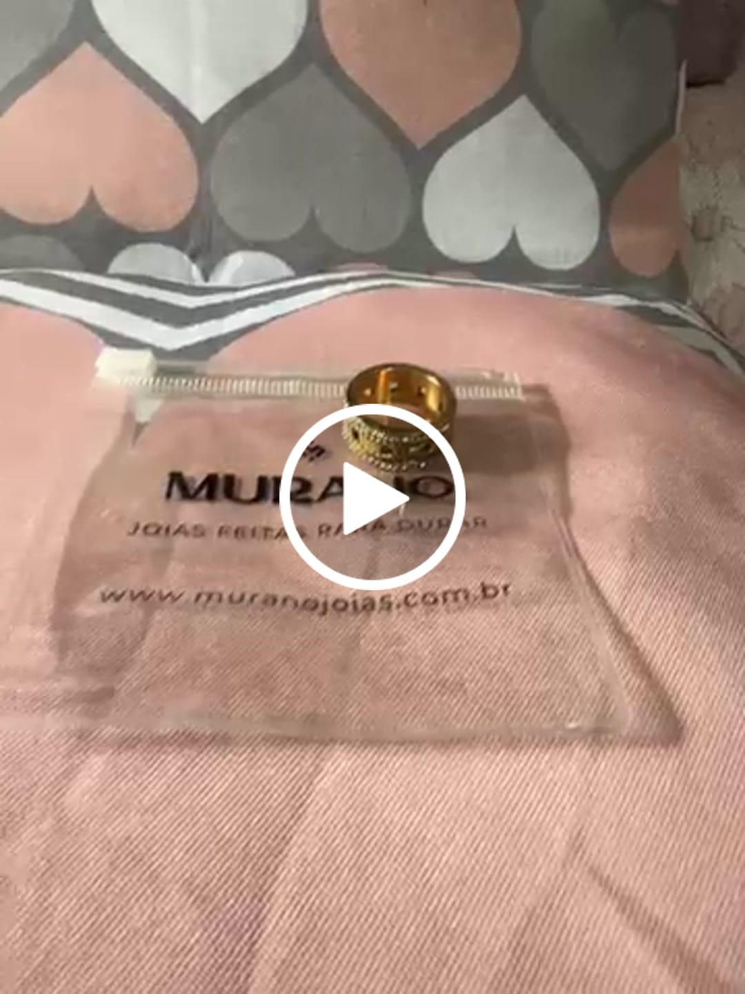 Customer video review of Anel Impulse Banhado em Ouro 18K