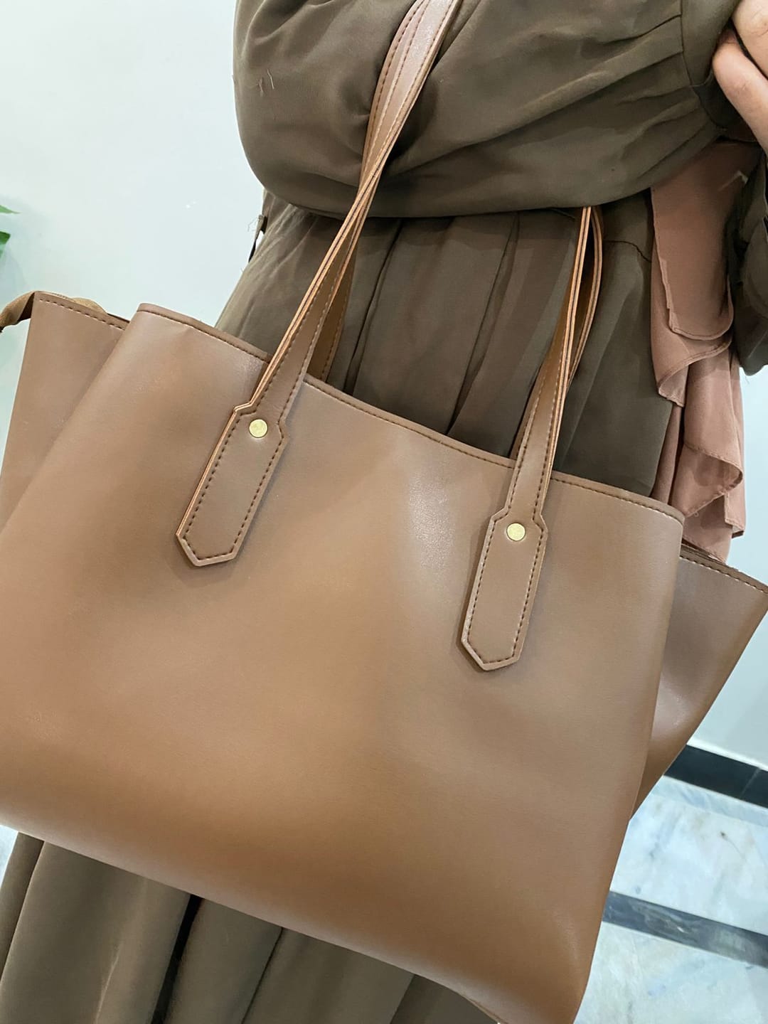 Customer photo review of Eugene Tote Espresso