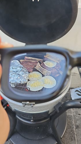 Reseña con foto de un cliente sobre Kit Carne Asada