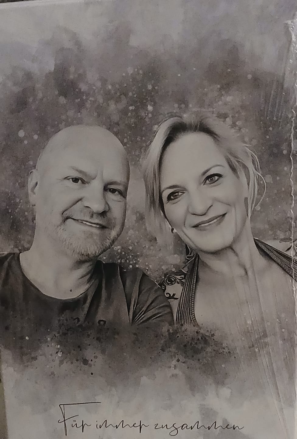Customer photo review of Dein Hochzeitsfoto als Aquarell Poster | Geschenk zur Hochzeit