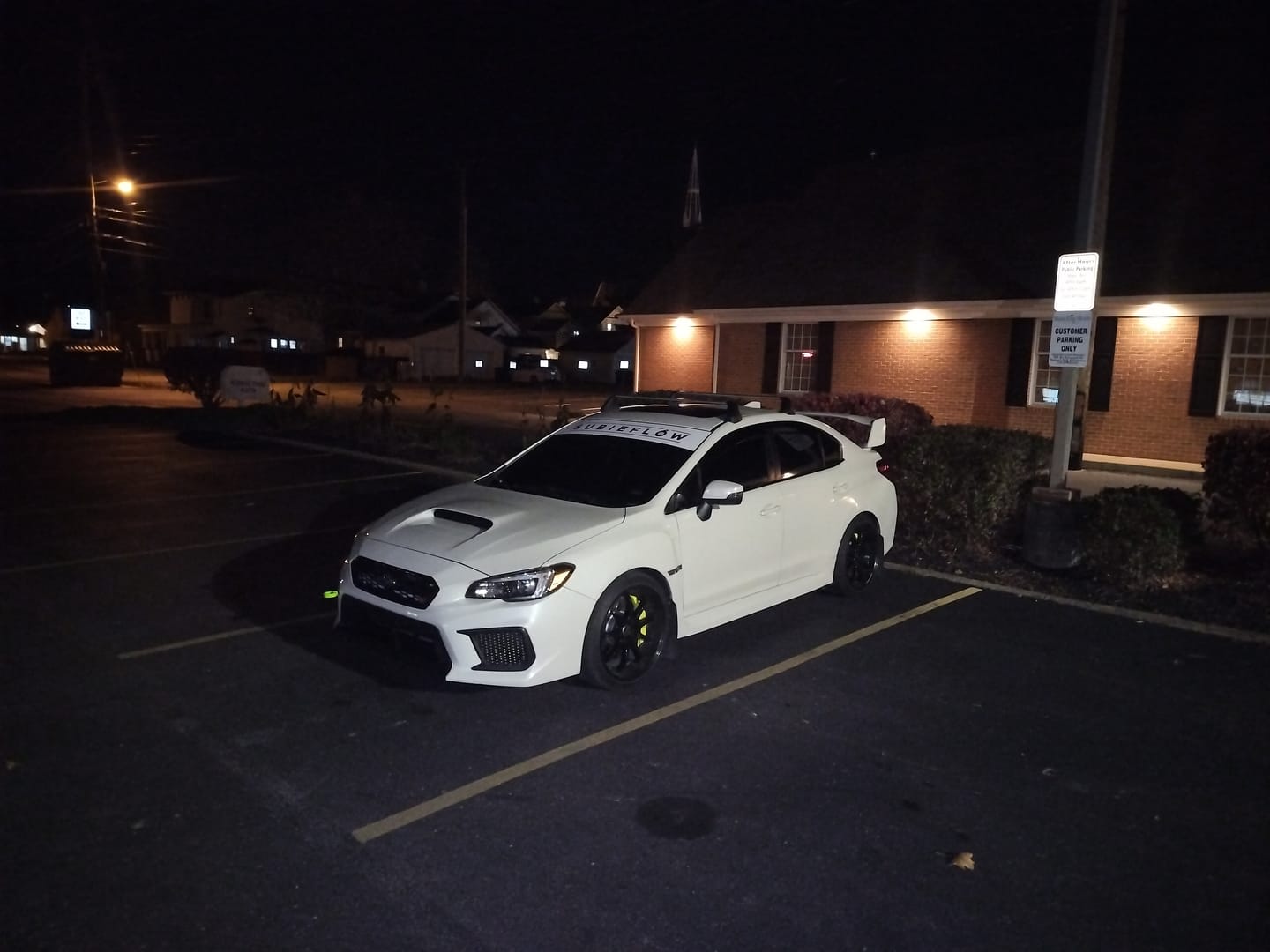 Customer photo review of Reverse Cut Windshield Banners