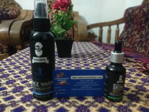 Customer photo review of Muuchstac Ocean Face Wash for Men | Fight Acne & Pimples, Brighten Skin, Clears Dirt, Oil Control, Refreshing Feel - Multi-Action Formula | 100 ml