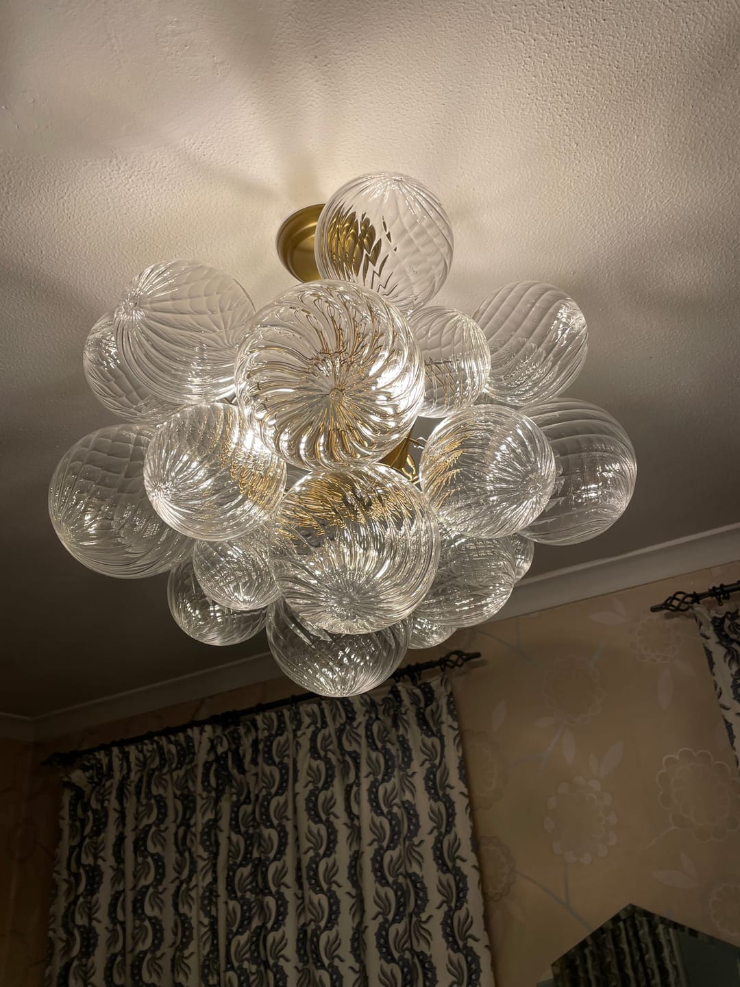 Customer photo review of Modern Cluster Glass Globe Bubble Chandelier