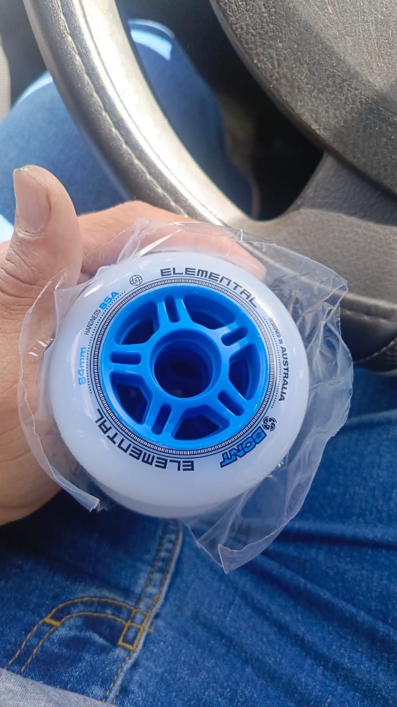 Customer photo review of Elemental Inline Skate Wheel