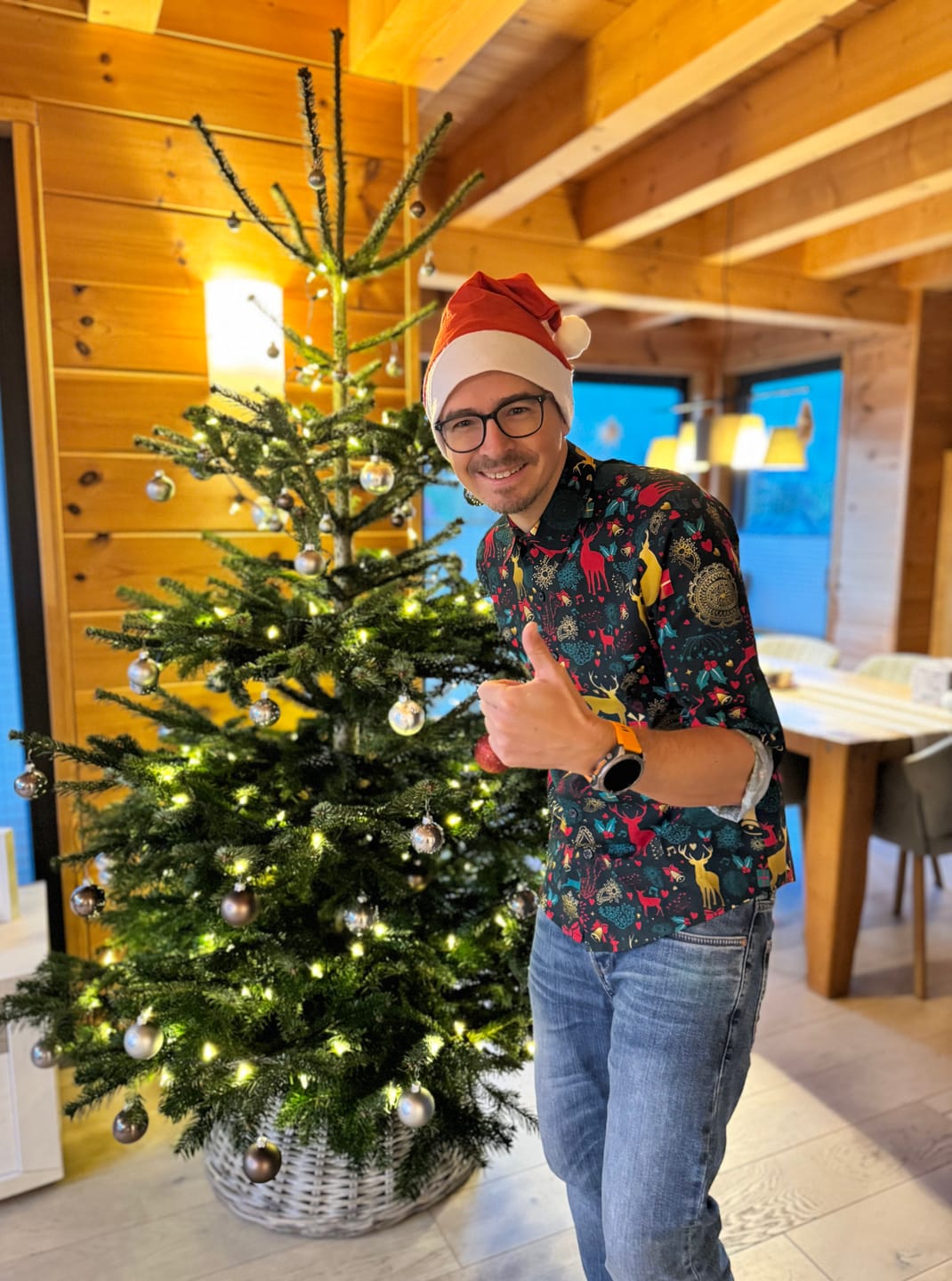 Customer photo review of Herren Weihnachts Langarmhemd aus Baumwolle