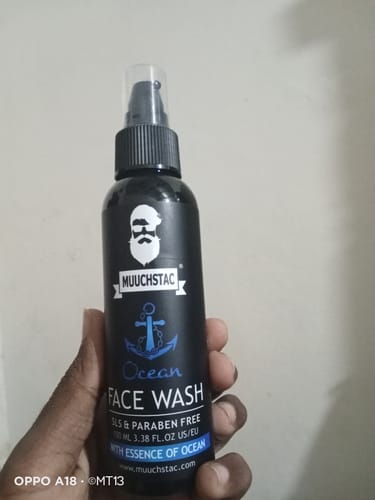 Customer photo review of Muuchstac Beard Growth Oil + Ocean Face Wash
