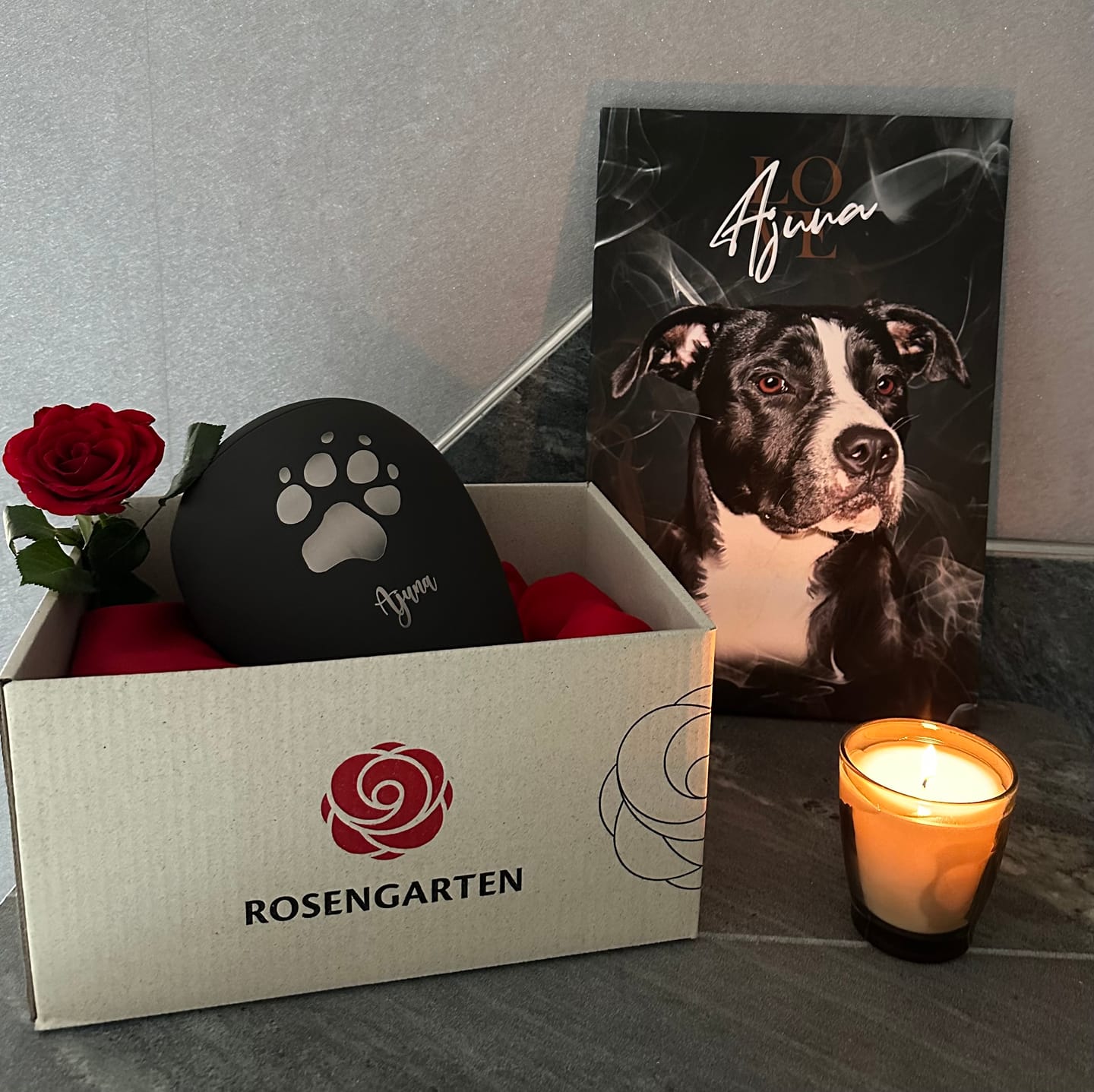 Customer photo review of Personalisiertes Portrait Poster und Leinwand - Rauch Stil