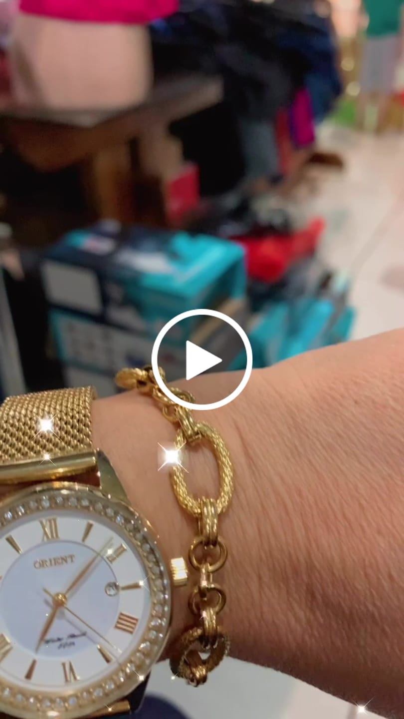 Customer video review of Pulseira Lux Banhada em Ouro 18k