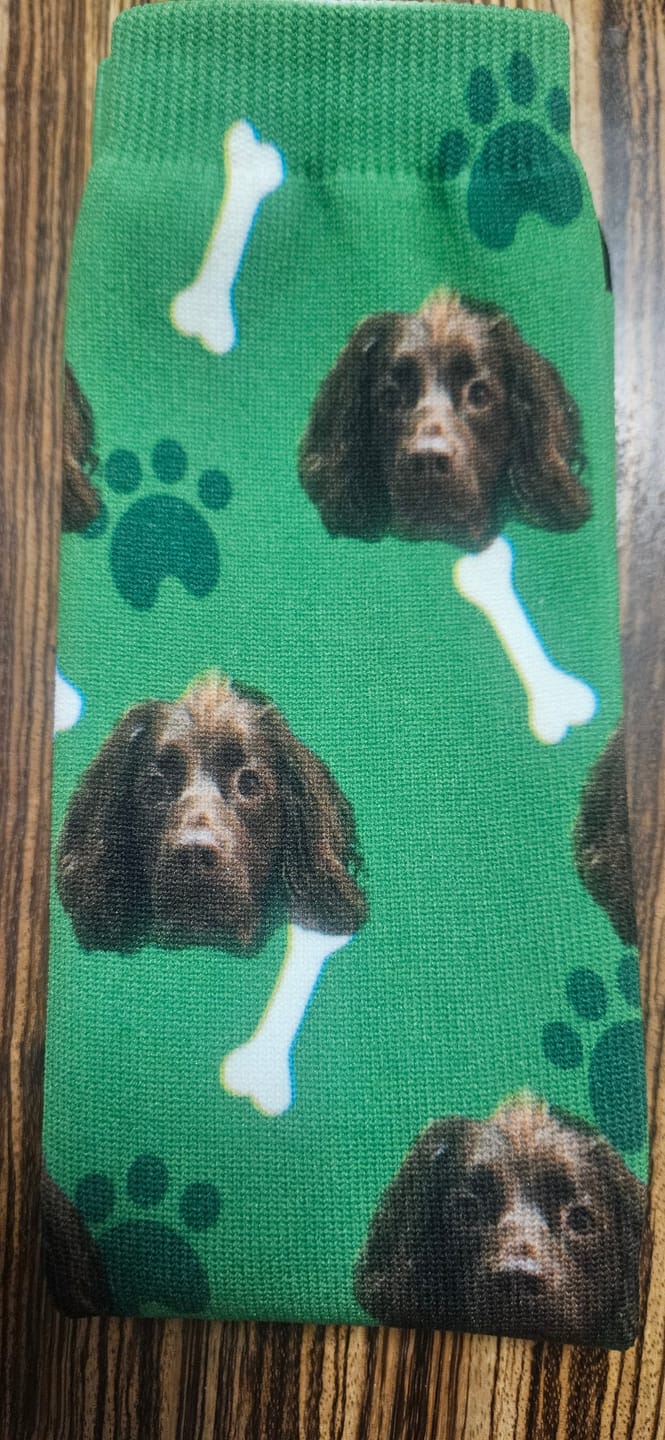 Customer photo review of FaceSock | Custom Dog Socks With Photo