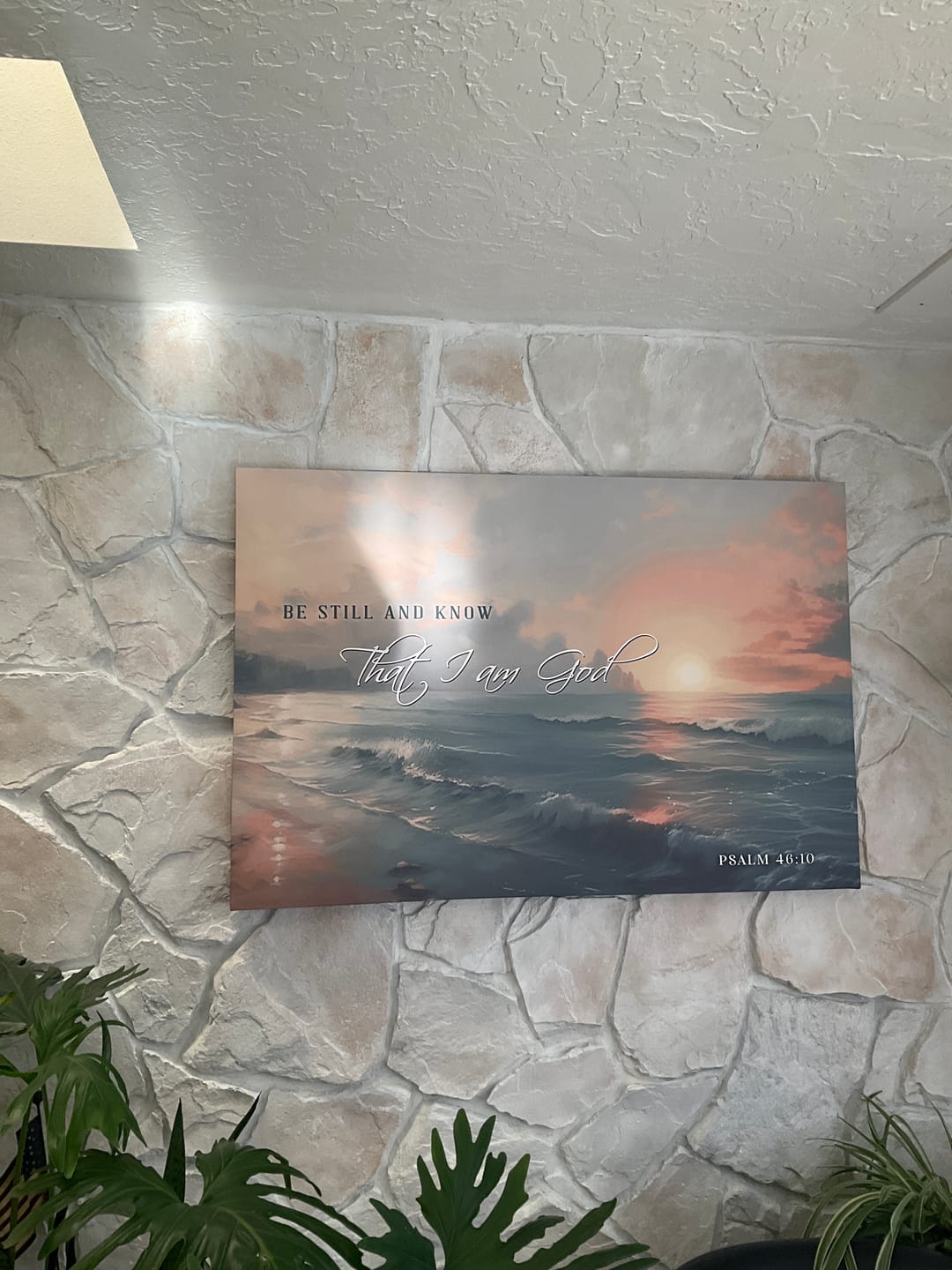 Customer photo review of Be Still and Know, Seascape, Psalm 46:10 Wall Art Canvas Print