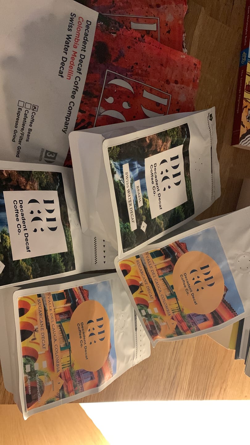 Customer photo review of Brazil Decaffeinated Coffee - Swiss Water Decaf Process - Strength 4 - Decadent Decaf