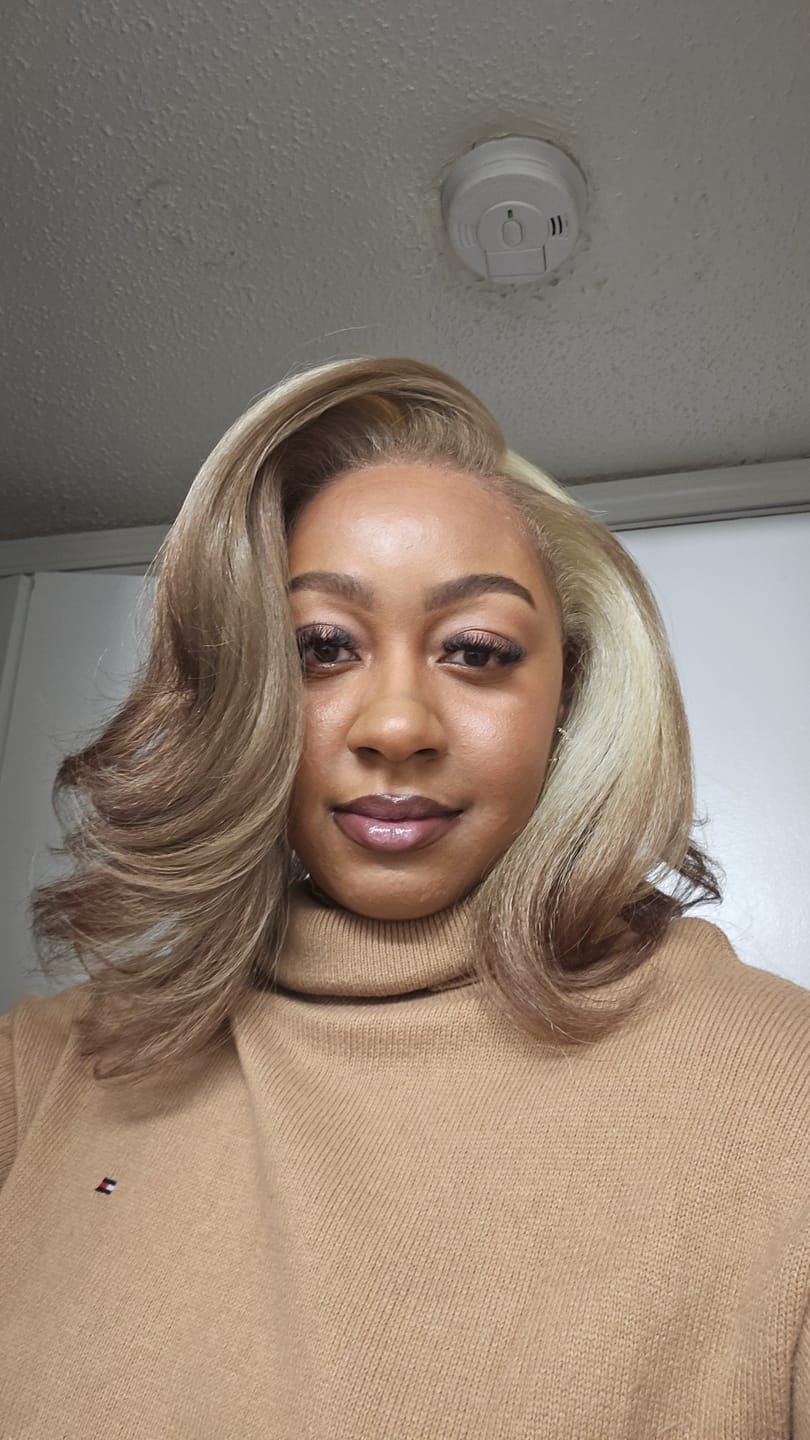 Customer photo review of Sensationnel Bare Lace Glueless 13x6 Lace Front Wig - 13x6 UNIT 14