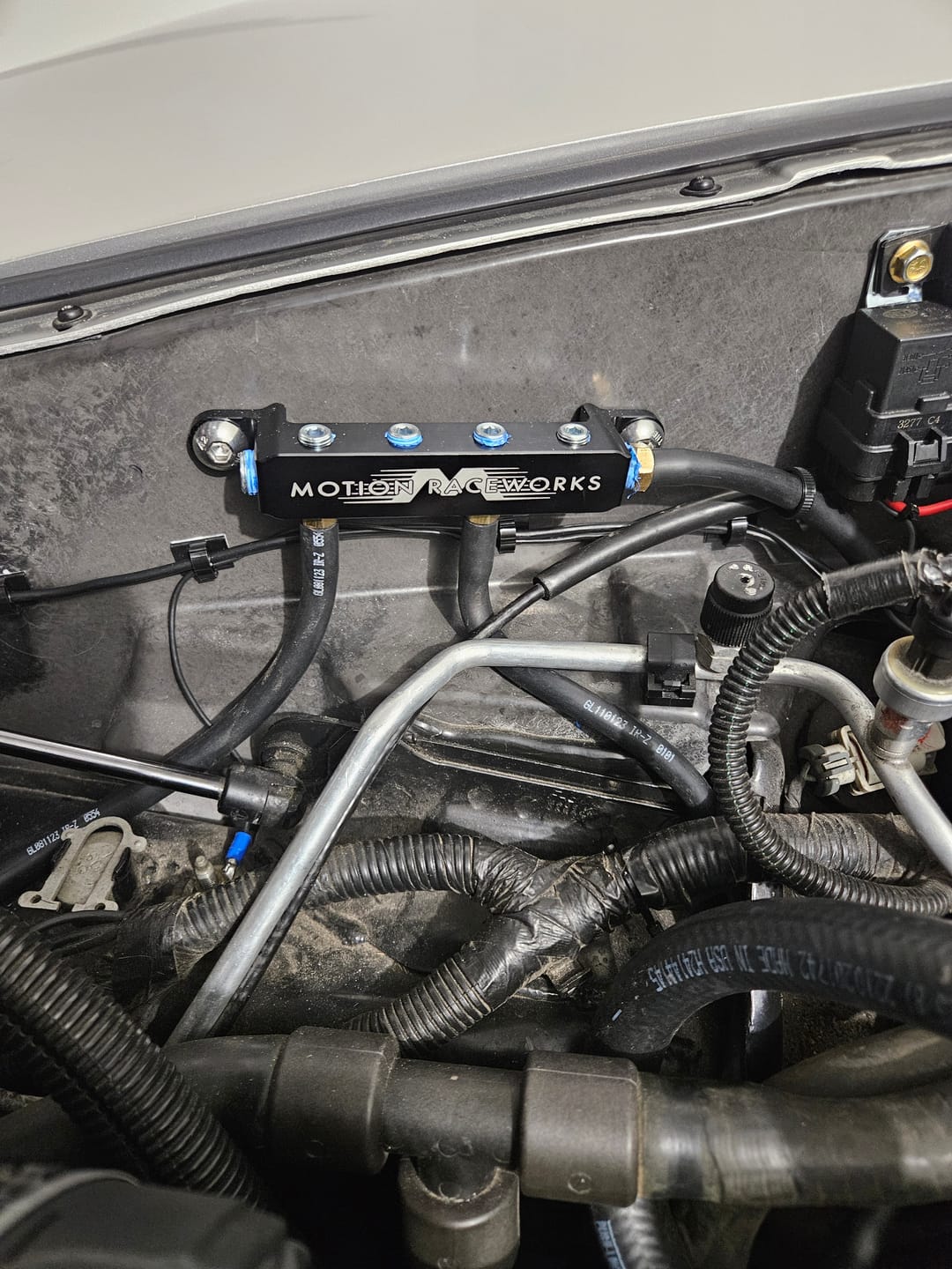 Customer photo review of Motion Raceworks Vacuum Boost Reference Billet Aluminum Distribution Block 18-10020