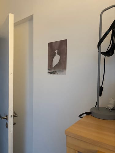 Customer photo review of Tableau Japonais Aigrette Blanche