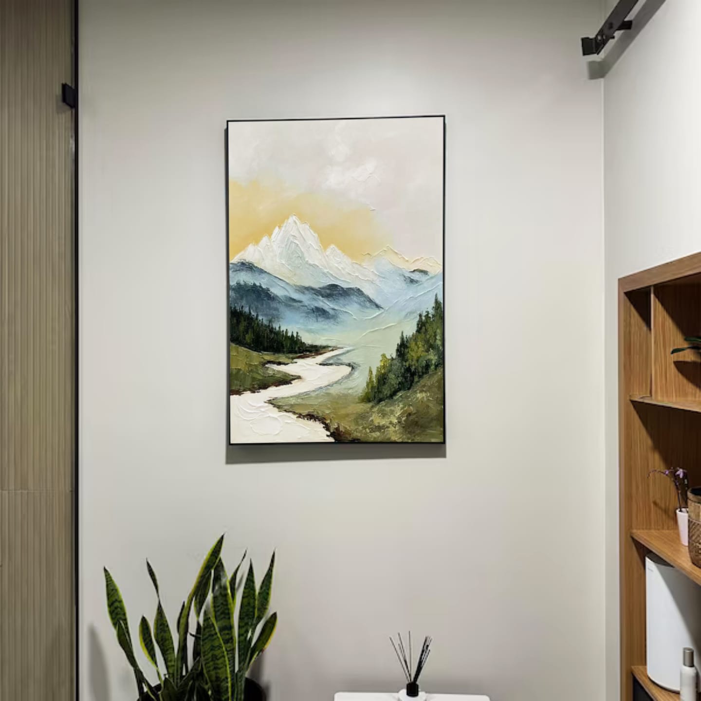 Customer photo review of Mountain Textured Abstract Painting #MT040