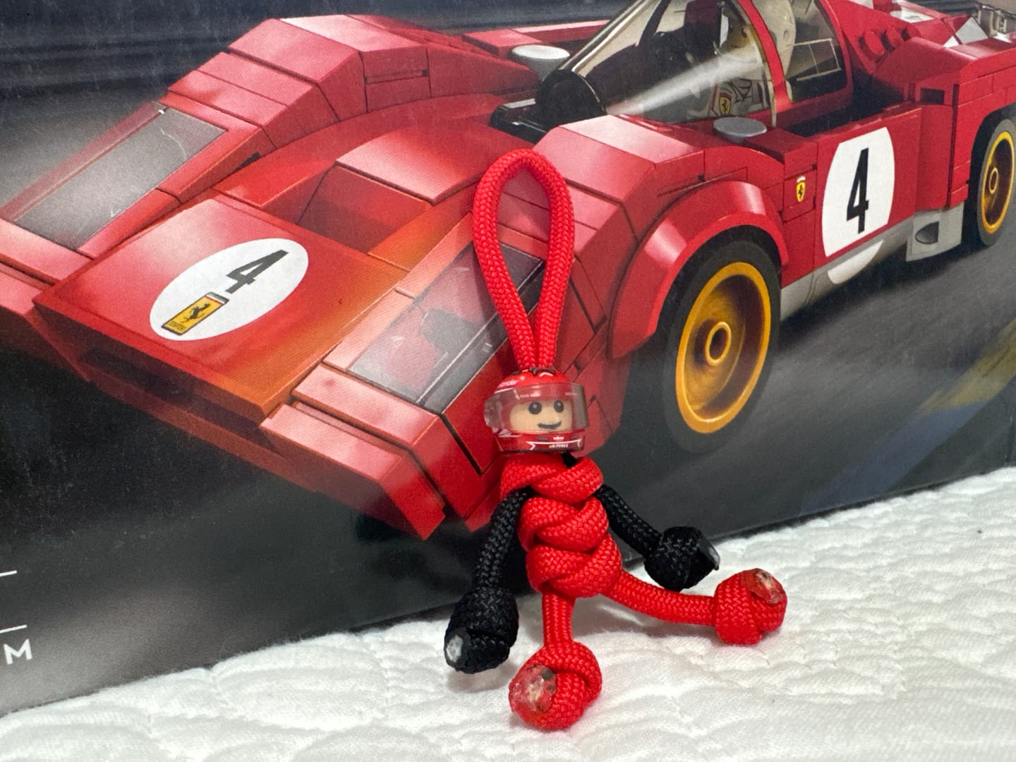 Customer photo review of Limited Edition Charles Lerclerc Racing Paracord Buddy Keychain