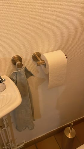 Customer photo review of Porte-serviettes or brossé strié