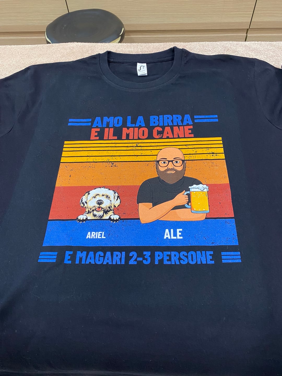Customer photo review of Amo la birra e i miei animali da compagnia - Maglietta personalizzata