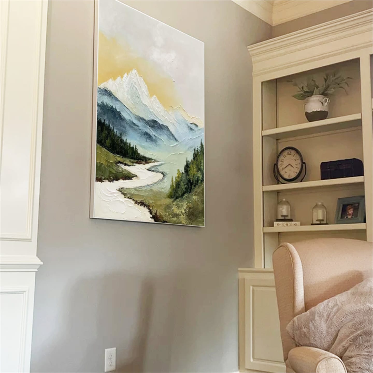 Customer photo review of Mountain Textured Abstract Painting #MT040