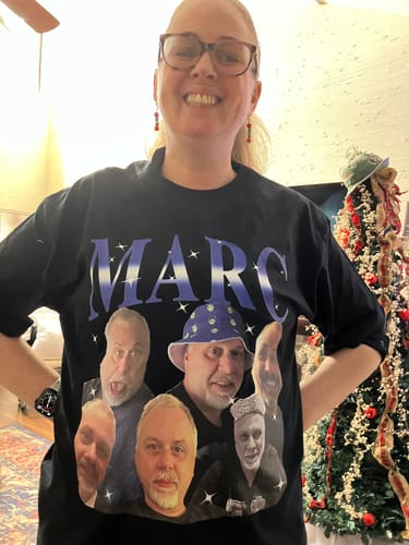 Customer photo review of CUSTOM VINTAGE TEE