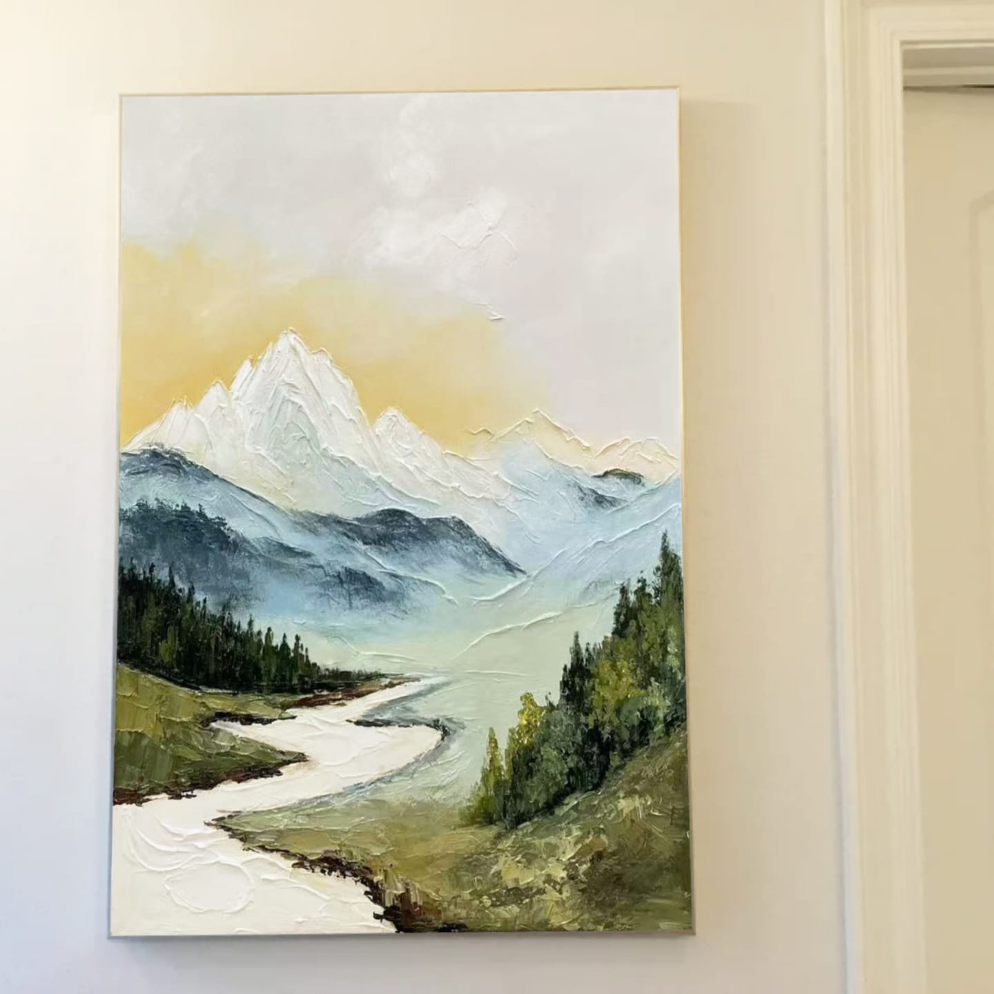 Customer photo review of Mountain Textured Abstract Painting #MT040