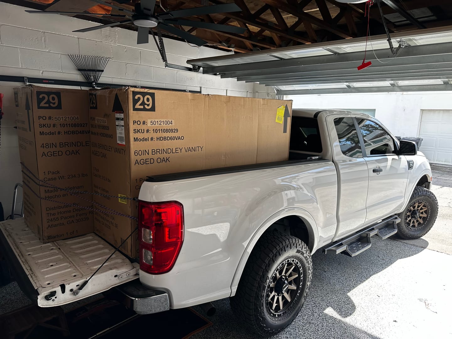 Customer photo review of TorkStrap HD750 | 14'x1.5'' Spring Loaded Tie Down Straps - Adapts to Load Shifts - Heavy Duty 2250lbs Max Load - Just Pull Alternative to Ratchet Straps w/Hooks - Secure Motorcycles, Kayaks