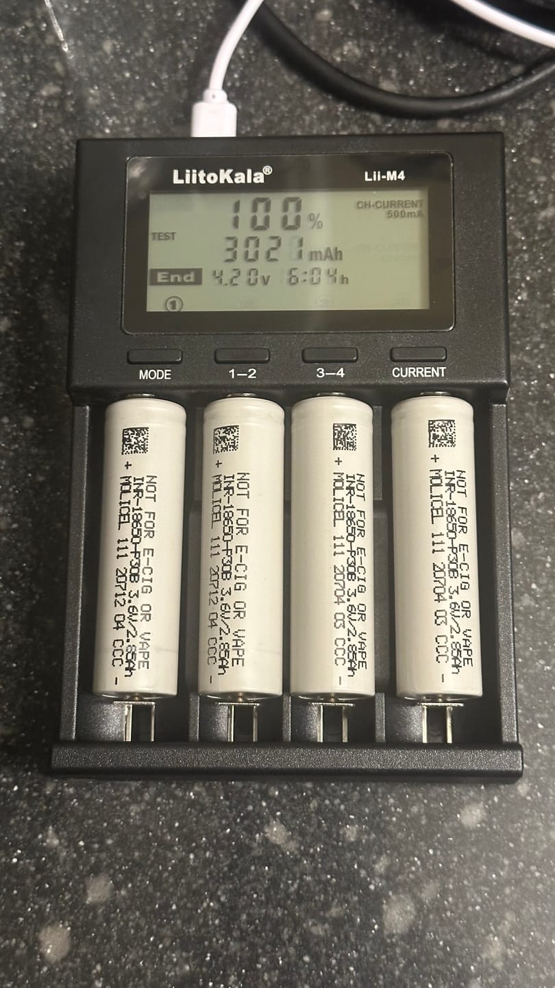 Customer photo review of Molicel P30B 18650 3000mAh 30A Battery