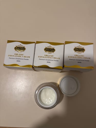 Customer photo review of NEW Organic Exfoliating Cream with SPF