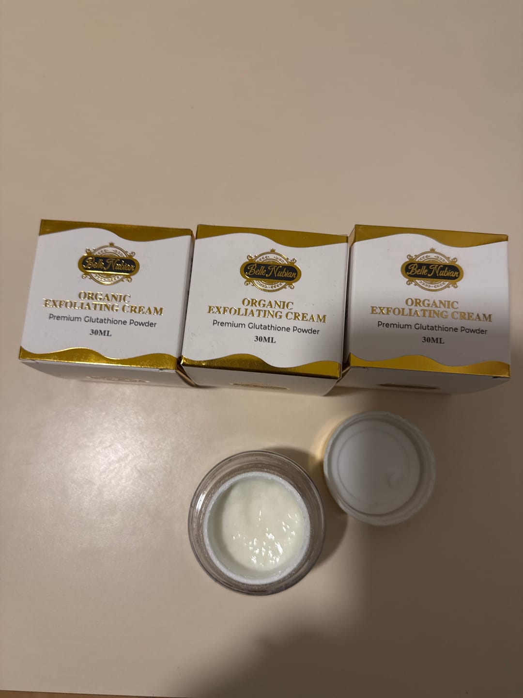 Customer photo review of NEW Organic Exfoliating Cream with SPF