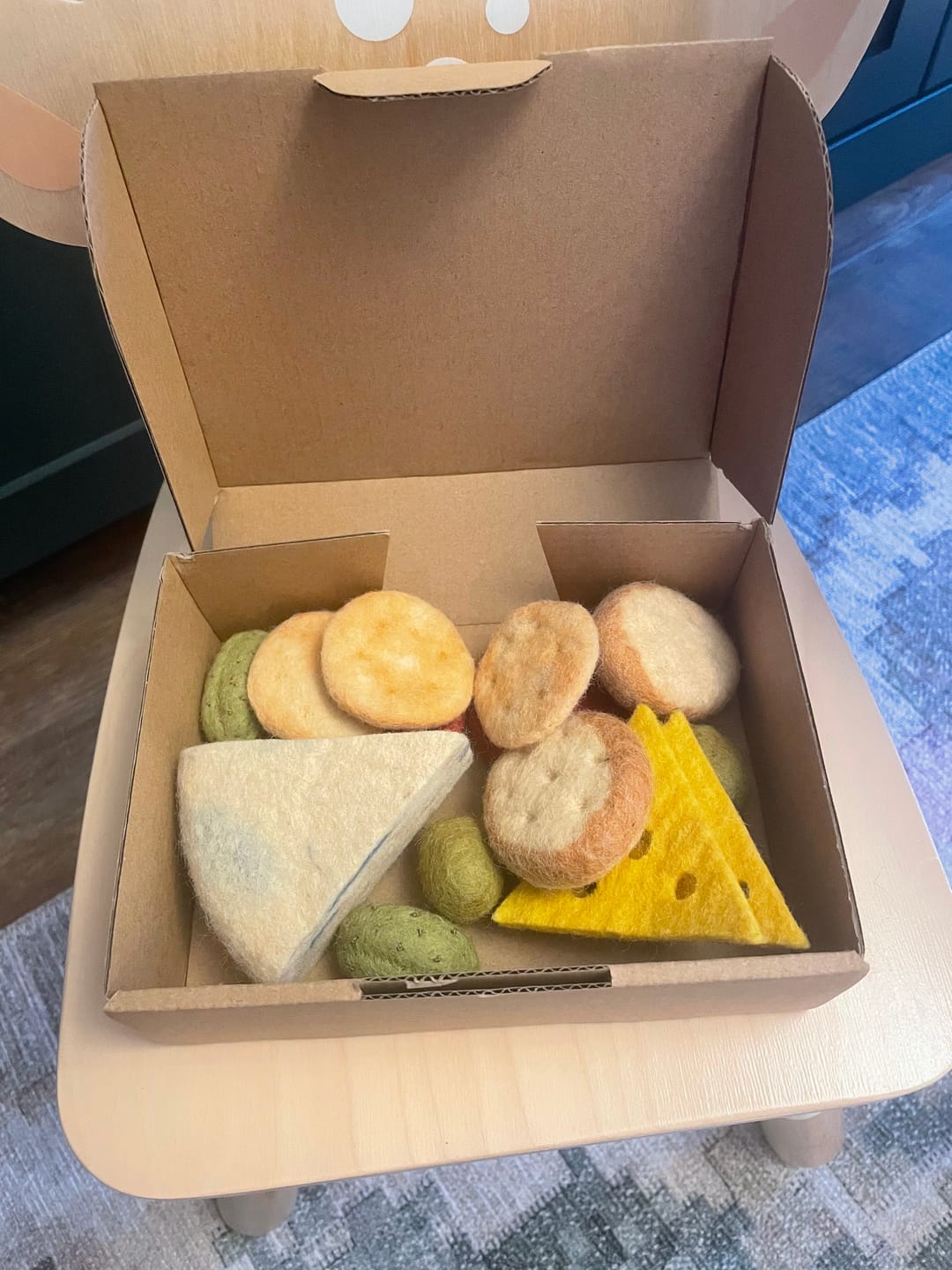 Customer photo review of Felt Charcuterie Cheese Platter Play Food Set